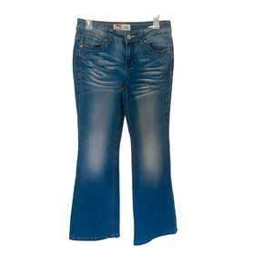 Lei Sophia hipster Flare size 7 short blue jeans